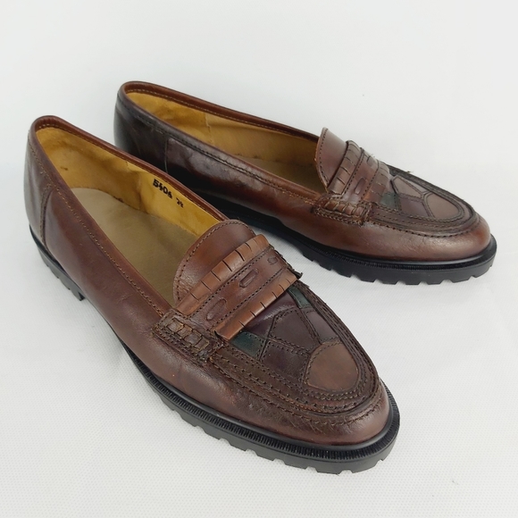 college Shoes - Vintage COLLEGE slip on leather loafers walking shoes size 7.5